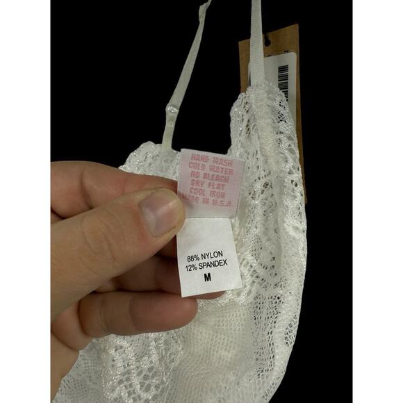 Only Hearts Lingerie White Lace So Fine Lace Cheeky Bodysuit Bridal Womens M - Picture 8 of 11